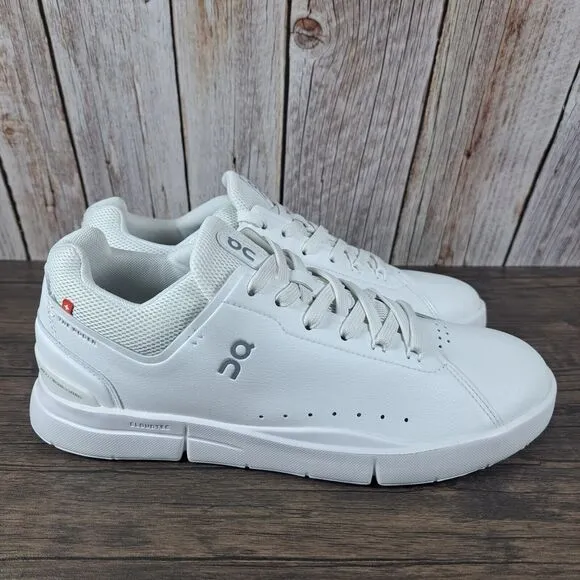 On Cloud THE ROGER Advantage Tennis Sneaker Women's Sz 10.5 White Undyed (VGC)