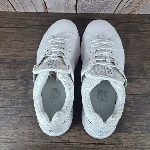 On Cloud THE ROGER Advantage Tennis Sneaker Women's Sz 10.5 White Undyed (VGC)