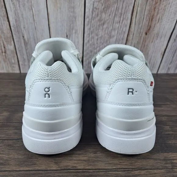 On Cloud THE ROGER Advantage Tennis Sneaker Women's Sz 10.5 White Undyed (VGC)