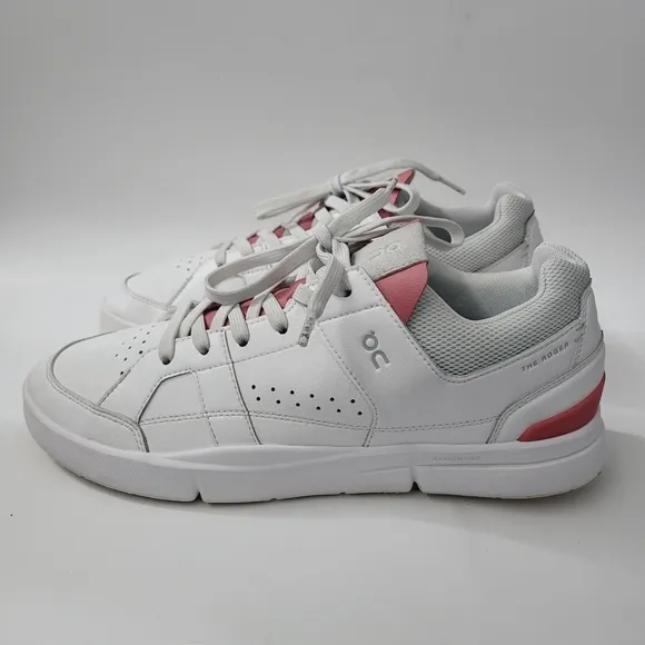 On Cloud The Roger Clubhouse Tennis Shoes Women's Size 10.5 White Rosewood Pink