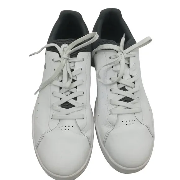 On Cloud The Roger White Low Top Tennis Shoes Sneakers Size 11.5 Flaw Gray Mens