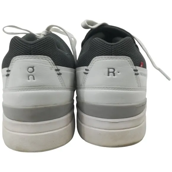 On Cloud The Roger White Low Top Tennis Shoes Sneakers Size 11.5 Flaw Gray Mens