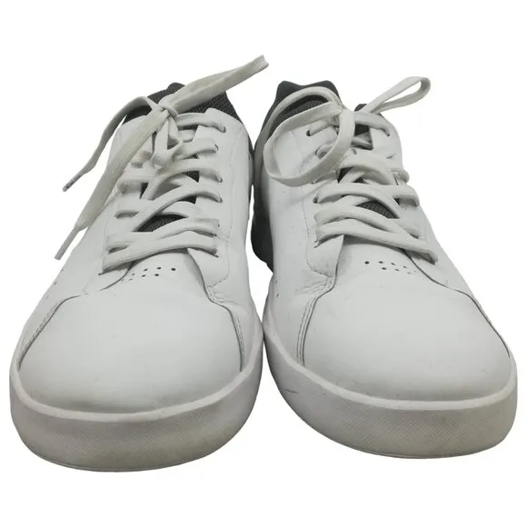 On Cloud The Roger White Low Top Tennis Shoes Sneakers Size 11.5 Flaw Gray Mens