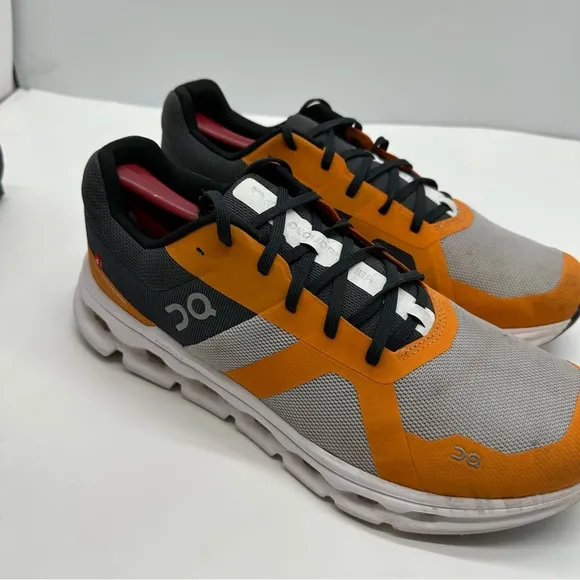 On Clouds Mens 10 Cloudrunner Frost/Tumeric Road Running Shoes Sneakers Gym
