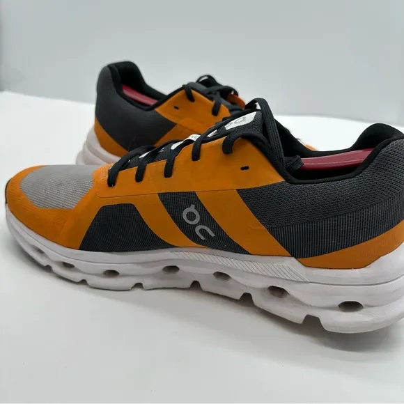 On Clouds Mens 10 Cloudrunner Frost/Tumeric Road Running Shoes Sneakers Gym