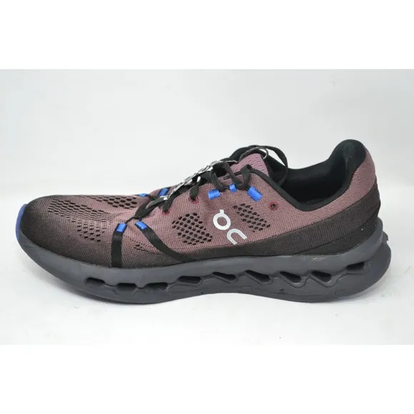 On Cloudsurfer Size 10 Mens Black Cobalt Ultrasoft Cushioned Road Jogging Shoes