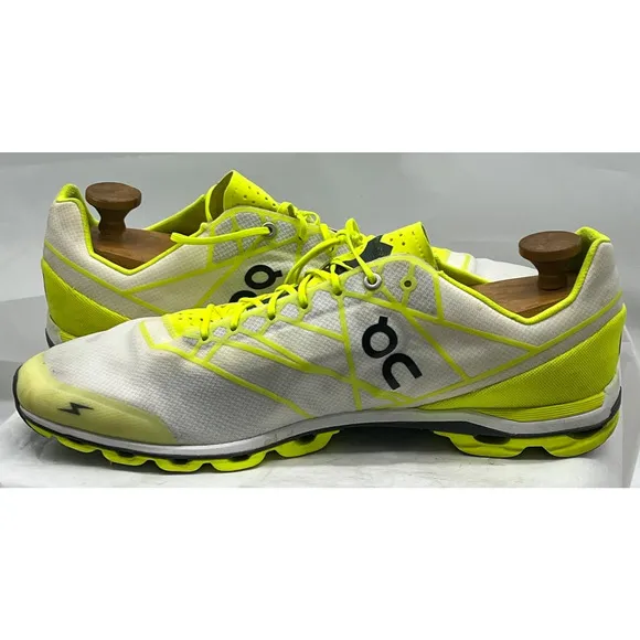 On Running Cloudflash Men's Ruuning Shoes Neon/White US 12.5