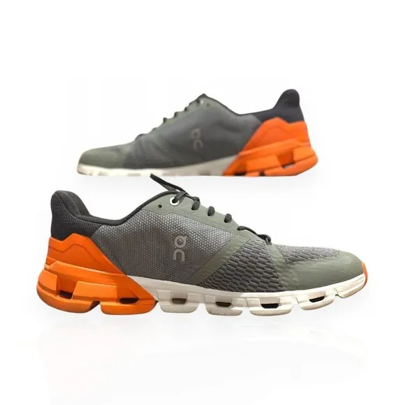 On Running CloudTec Road Sneakers Gray Rust Mesh &amp; Rubber Used Size Men 10.5