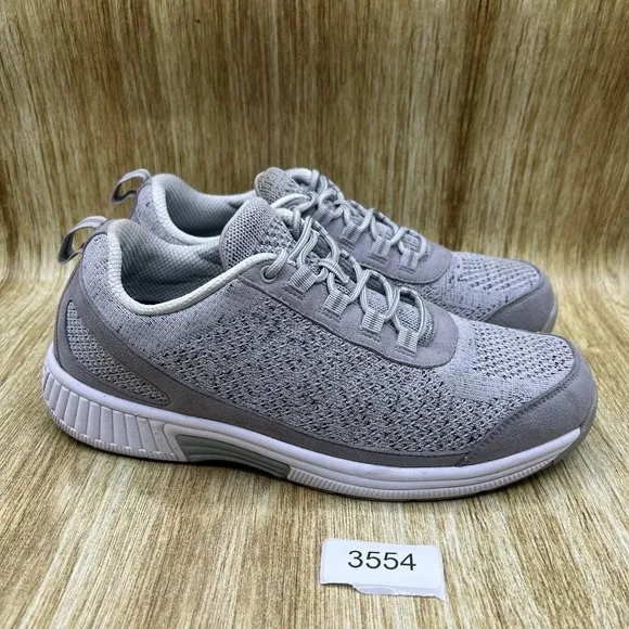 Orthofeet Lava Hands Free Men's Size 10 Wide 2E Grey Comfort Shoes Sneaker 613