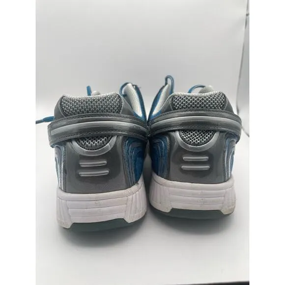 Orthofeet Size 14 Mens Sprint Tie Less Tennis Shoes Athletic Sneaker Blue &amp; Gray