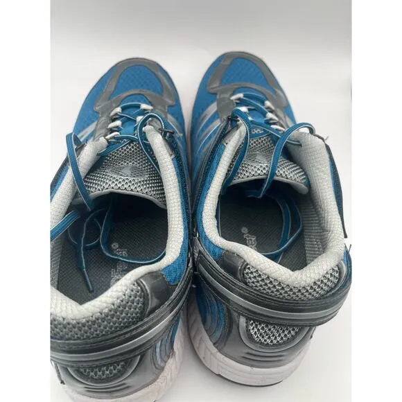 Orthofeet Size 14 Mens Sprint Tie Less Tennis Shoes Athletic Sneaker Blue &amp; Gray