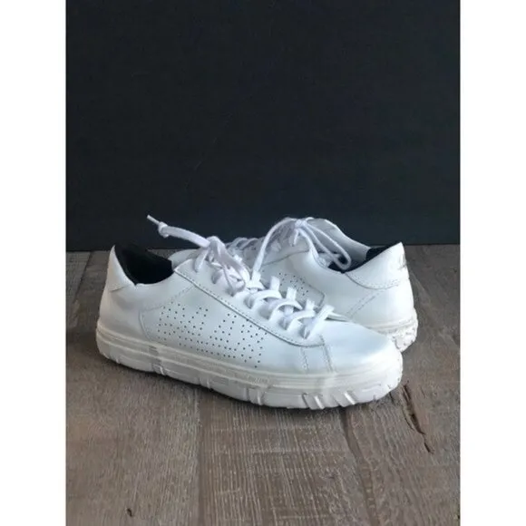 P448 C.S.L. Sneakers women's white leather shoes size 5 NEW