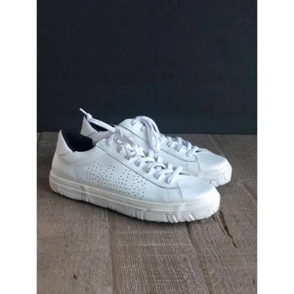 P448 C.S.L. Sneakers women's white leather shoes size 5 NEW