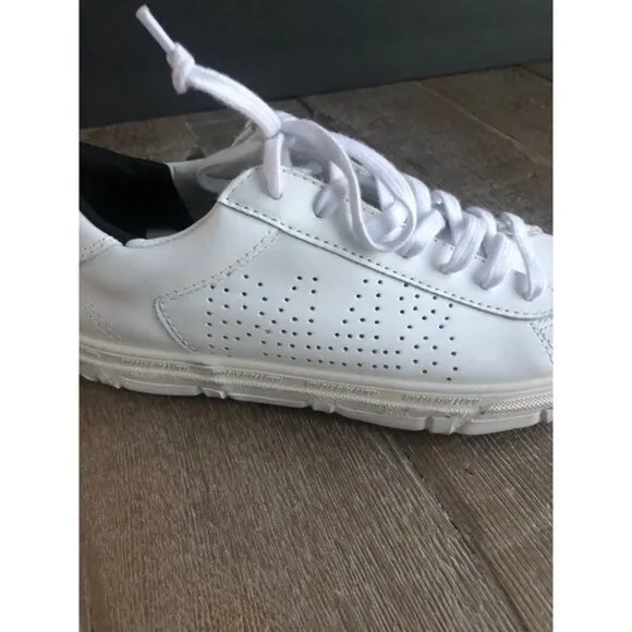 P448 C.S.L. Sneakers women's white leather shoes size 5 NEW