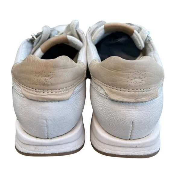Paul Green 9 Oceana LEATHER Low Top Sneakers Retro Tennis Shoes white CREAM Tan