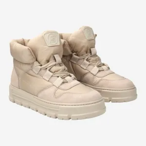 Paul Green Women's Beige High-Top Sneakers wool lined 9.5