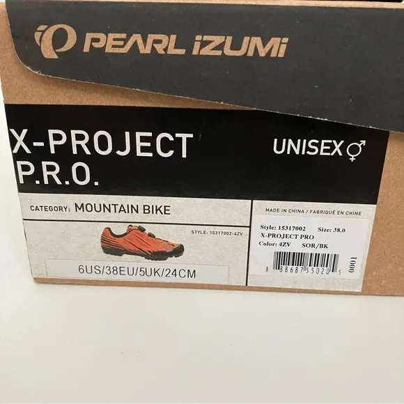 Pearl Izumi X-Project Pro BOA Mountain Bike Shoes Orange Size 38