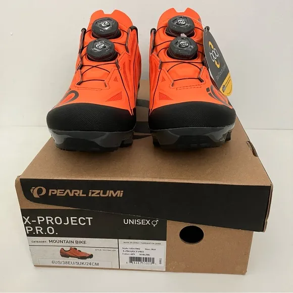 Pearl Izumi X-Project Pro BOA Mountain Bike Shoes Orange Size 38