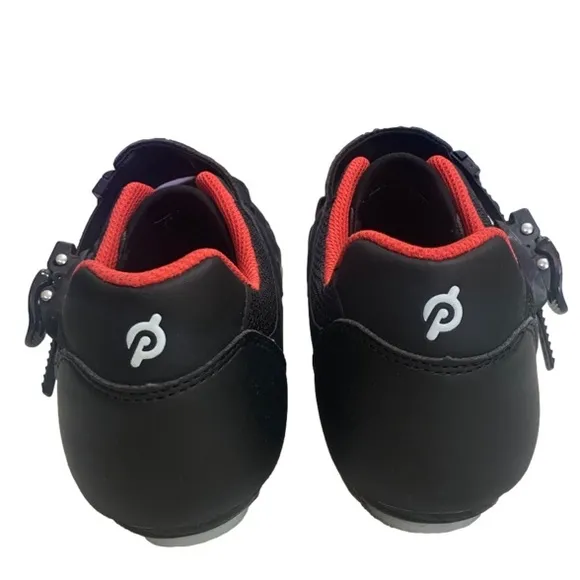 Peloton Black &amp; Red Indoor Cycling Cleat Hook &amp; Loop Unisex Shoes
