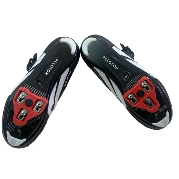 Peloton Black &amp; Red Indoor Cycling Cleat Hook &amp; Loop Unisex Shoes