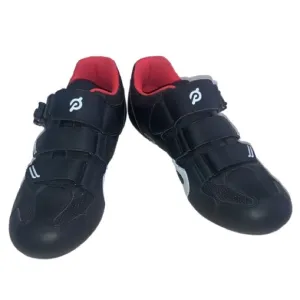 Peloton Black &amp; Red Indoor Cycling Cleat Hook &amp; Loop Unisex Shoes