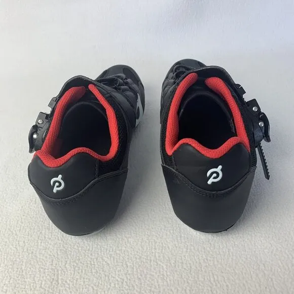 Peloton Spin Cycle Shoes J-20 PL-SH-02 Size 41 Unisex Black Red   NO Cleats