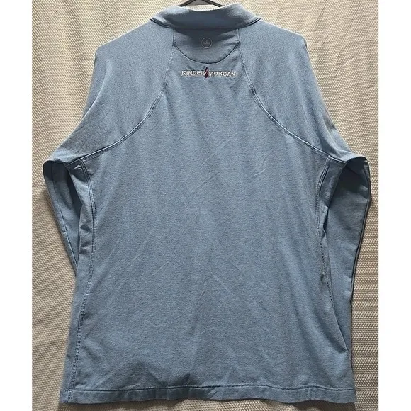 Peter Millar Seaside 1/4 Zip Sweatshirt UPF 50  Sun Protection Blue Size XL