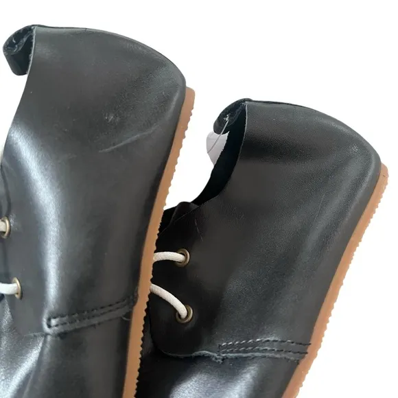 PIPER FINN BLACK LOW TOP LEATHER OXFORDS