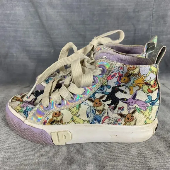 Pokemon Ground UP High Top Shoes Sneakers Eevee Evolutions Youth Sz 11