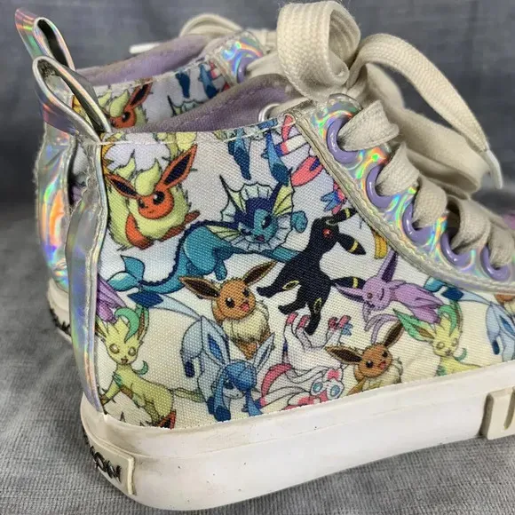 Pokemon Ground UP High Top Shoes Sneakers Eevee Evolutions Youth Sz 11