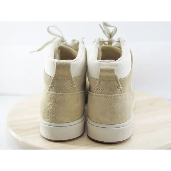 Polo Ralph Lauren Court Leather‎ Suede High-Top Sneaker Bone Cream Size 12 Shoes