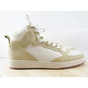Polo Ralph Lauren Court Leather‎ Suede High-Top Sneaker Bone Cream Size 12 Shoes