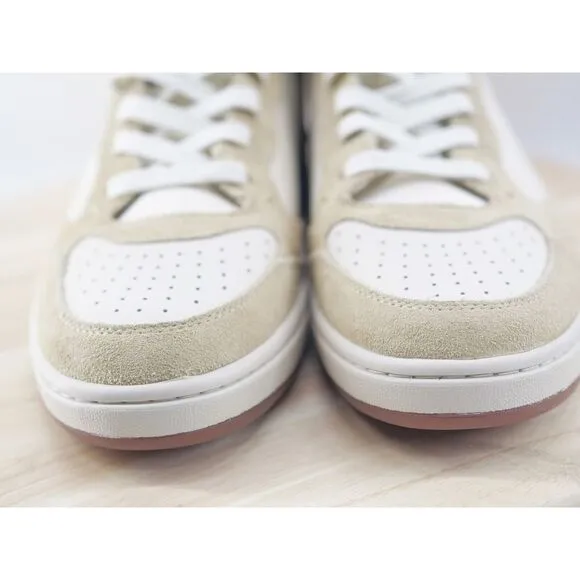 Polo Ralph Lauren Court Leather‎ Suede High-Top Sneaker Bone Cream Size 12 Shoes