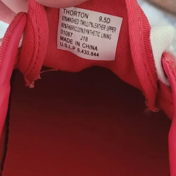 Polo Thorton Red Tennis Shoes Mens 9.5