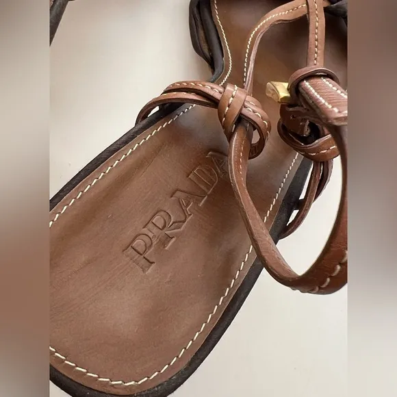 Prada Black and Brown Women's strappy Heels