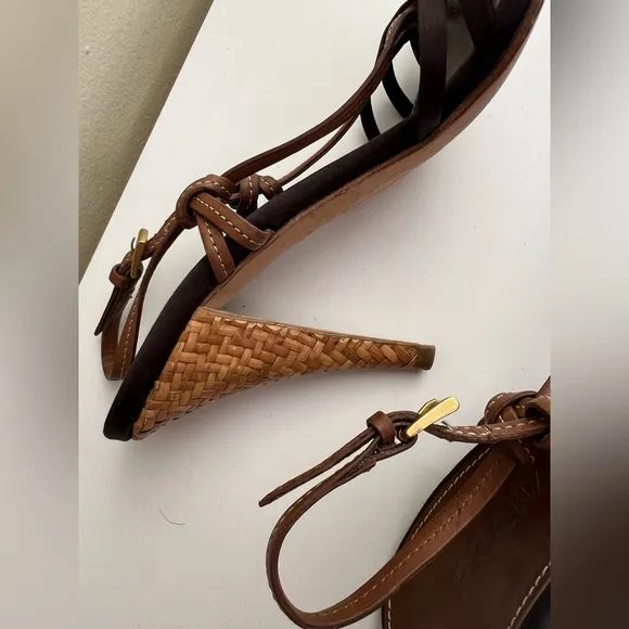 Prada Black and Brown Women's strappy Heels