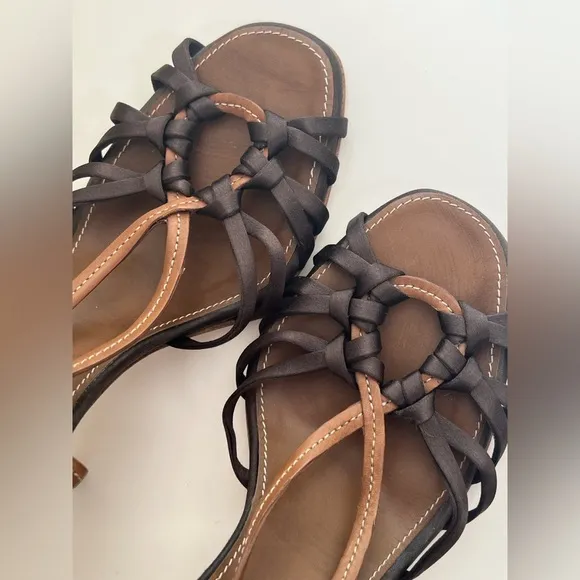 Prada Black and Brown Women's strappy Heels
