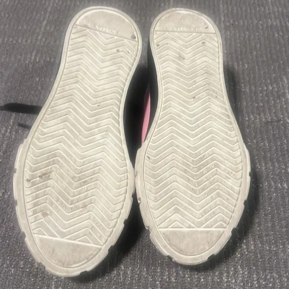 Prada color blocking pink and white with black laces, size 6 1/2