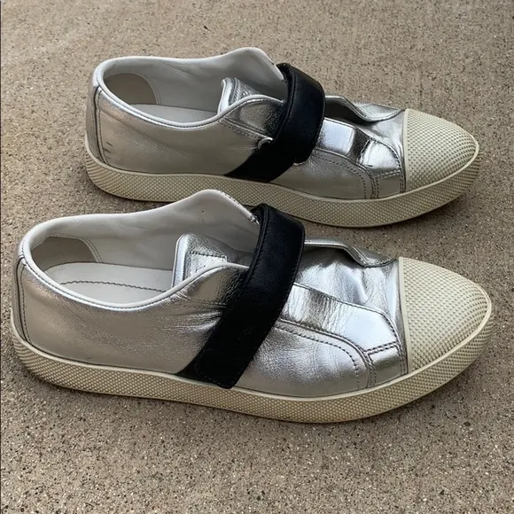Prada metallic strap tennis shoes AUTHENTIC