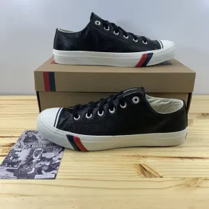 Pro Keds Shoes Mens 11 Black Leather Royal Lo Retro Basketball Preppy Tennis NEW