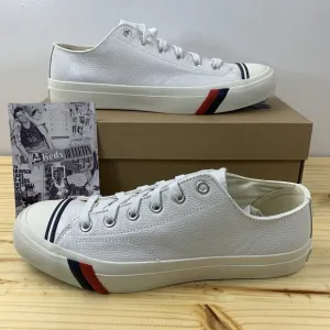 Pro Keds Shoes Mens 11 White Leather Royal Lo Retro Basketball Preppy Tennis NEW