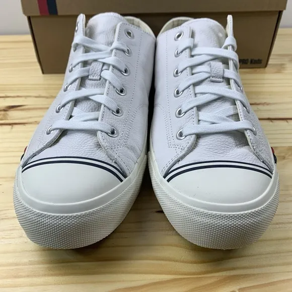Pro Keds Shoes Mens 12 White Leather Royal Lo Retro Basketball Preppy Tennis NEW