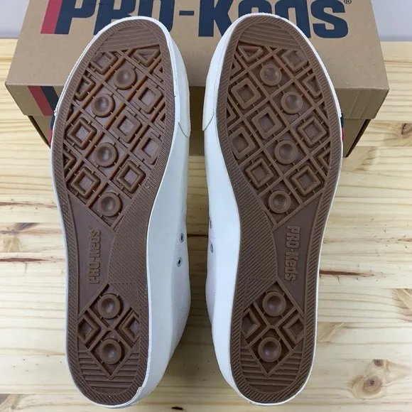 Pro Keds Shoes Mens 12 White Leather Royal Lo Retro Basketball Preppy Tennis NEW