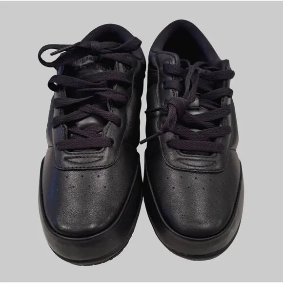 Propet Washable Walker Size 7.5 M Black Leather Sneaker Comfort Arch NWB