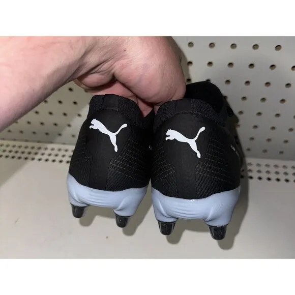 PUMA Avant Pro SG Mens Leather Rugby Cleats Boots Size 8 Black White