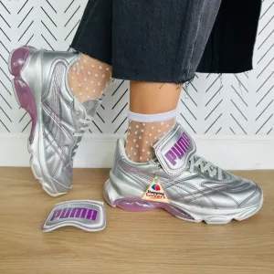 ⭐PUMA Dua Lipa x CELL Dome King Sz 6.5 Women's Shoes Silver Purple 387291-01 New