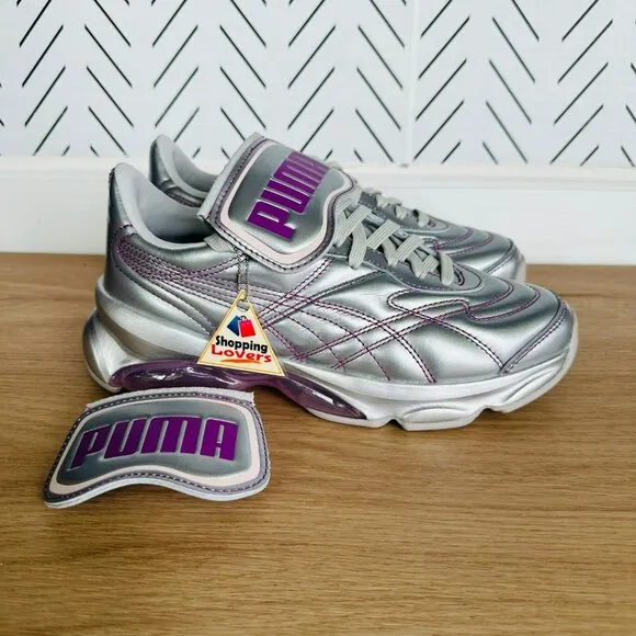 ⭐PUMA Dua Lipa x CELL Dome King Sz 6.5 Women's Shoes Silver Purple 387291-01 New