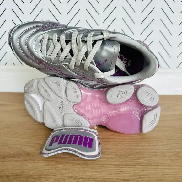 ⭐PUMA Dua Lipa x CELL Dome King Sz 6.5 Women's Shoes Silver Purple 387291-01 New