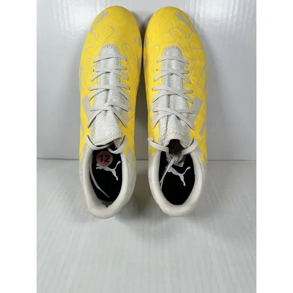 PUMA Future Play FG/AG Soccer Cleats Yellow Gray Mens Size 11 107377-04 NEW