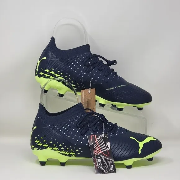 Puma Future Z 3.4 FG/AG 107094 01 Navy Green Football Shoes Womens Sz Multi New